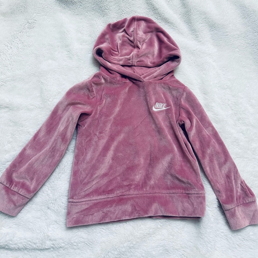 Nike Soft Pink Velour Tracksuit - Picture 2 of 5